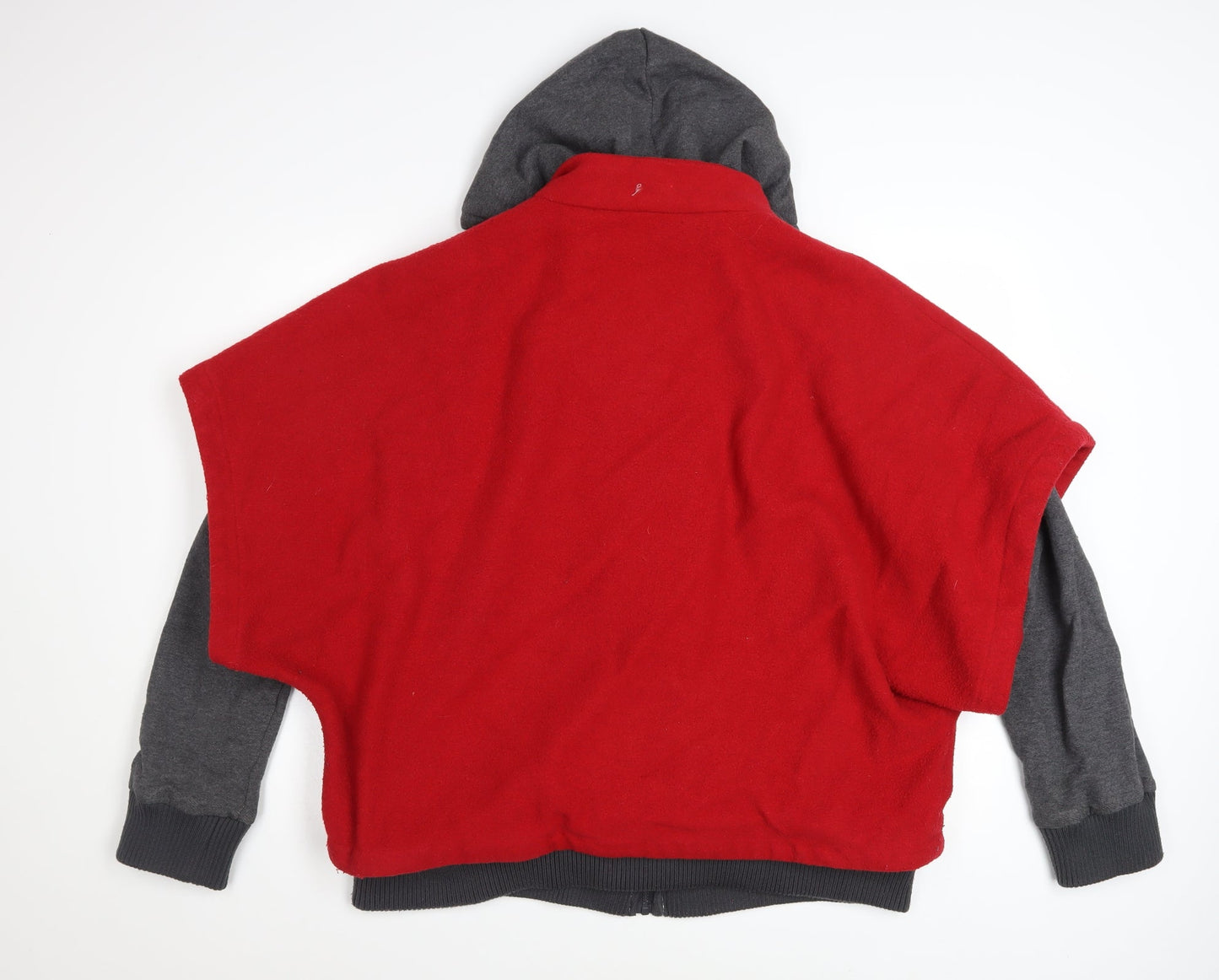 By Henry Holland Women Red Short Bomber Jacket Size 18 Wool Blend