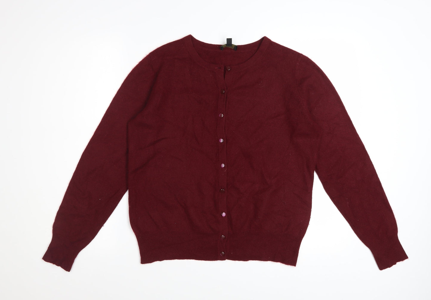 Charter Club Women's Red 100% Cashmere Cardigan M