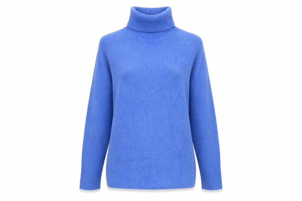 Marks & Spencer Women’s Blue Roll Neck Knit Jumper Size M