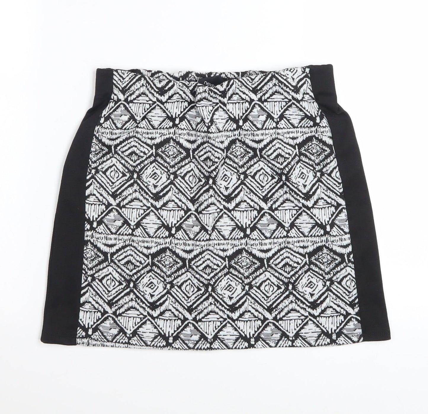 Next Women’s Black Geometric Stretch Pencil Skirt Size 8