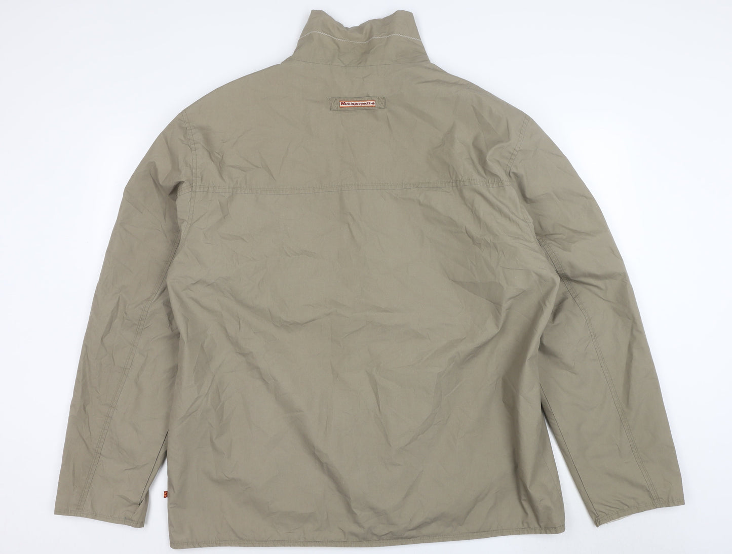Carry Men’s Beige 2XL Basic Jacket Full Zip Collared Outerwear