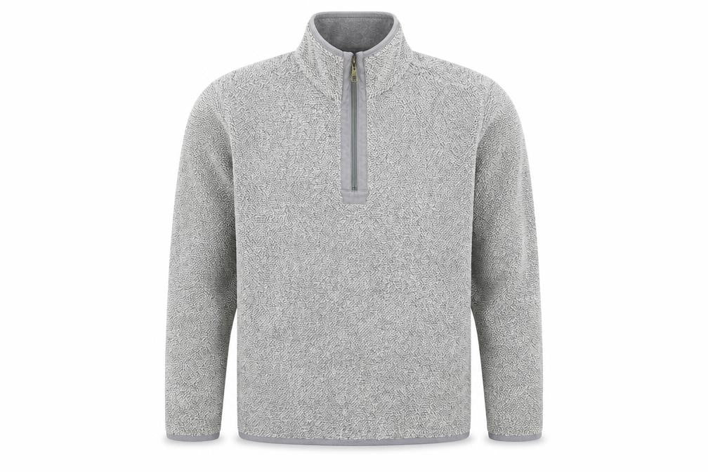 Marks & Spencer Mens Grey Fleece 1/4 Zip Pullover Sweatshirt Medium