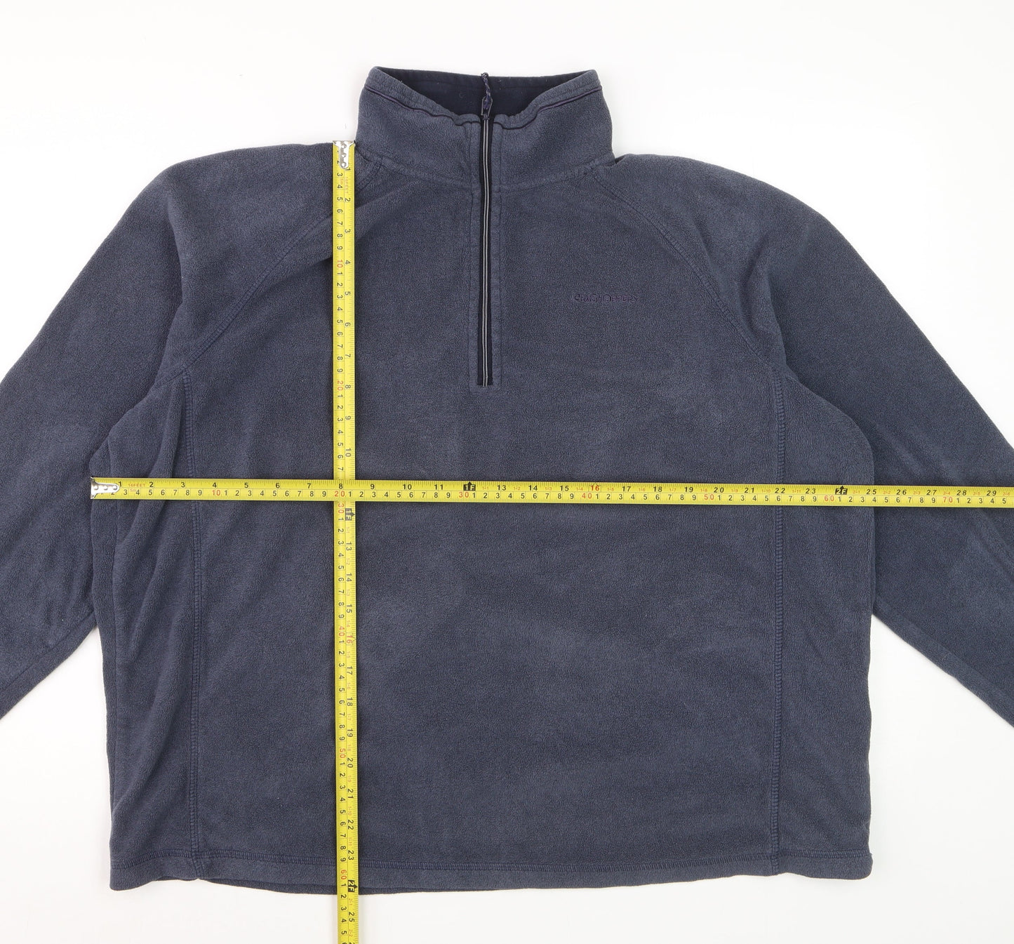 Craghoppers Men's Blue XL Fleece 1/4 Zip Pullover Sweatshirt