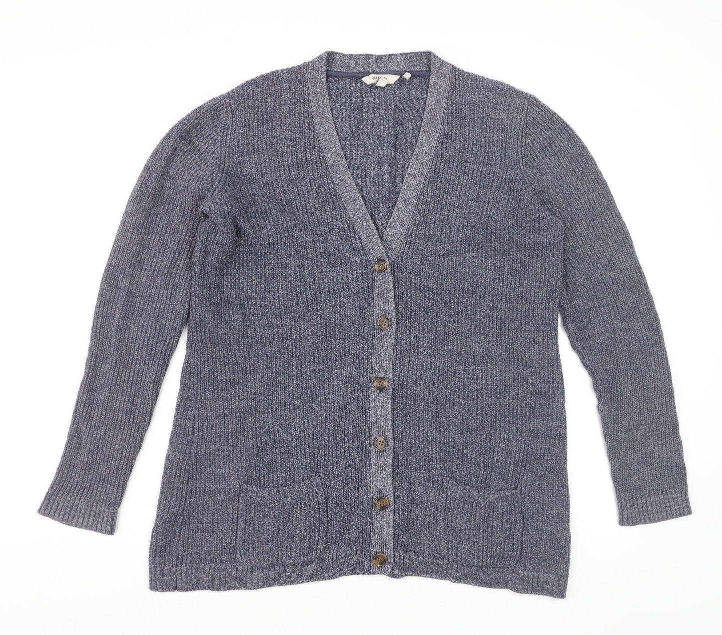 FatFace Women's Blue Size 14 V-Neck Long Sleeve Cardigan