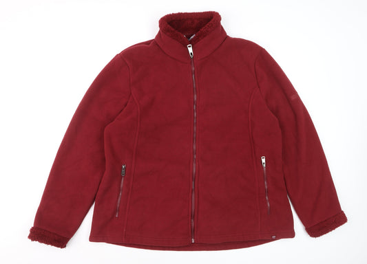 Regatta Women's Red Fleece Jacket Size 24 Full Zip Outdoor