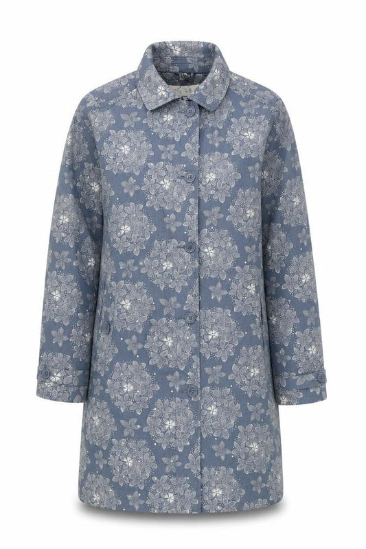 Seasalt Rain Women's Blue Floral Cotton Rain Coat UK14