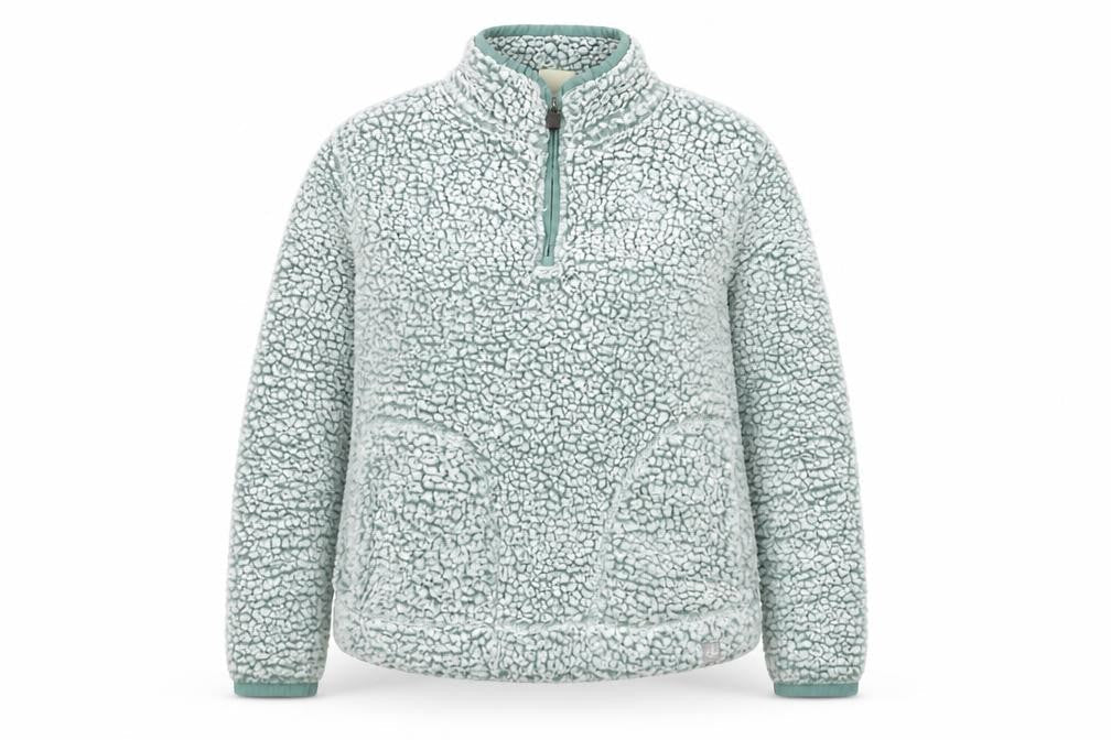 Weird Fish Women's Grey 1/4 Zip Fleece Sweatshirt Size 10