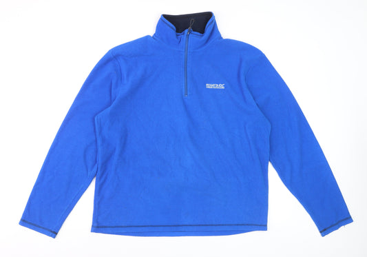 Regatta Men's Blue Fleece 1/4 Zip Pullover Sweatshirt Size L