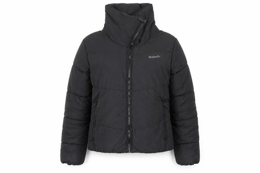 Bench Women's Black Puffer Jacket Size 12 Warm Quilted
