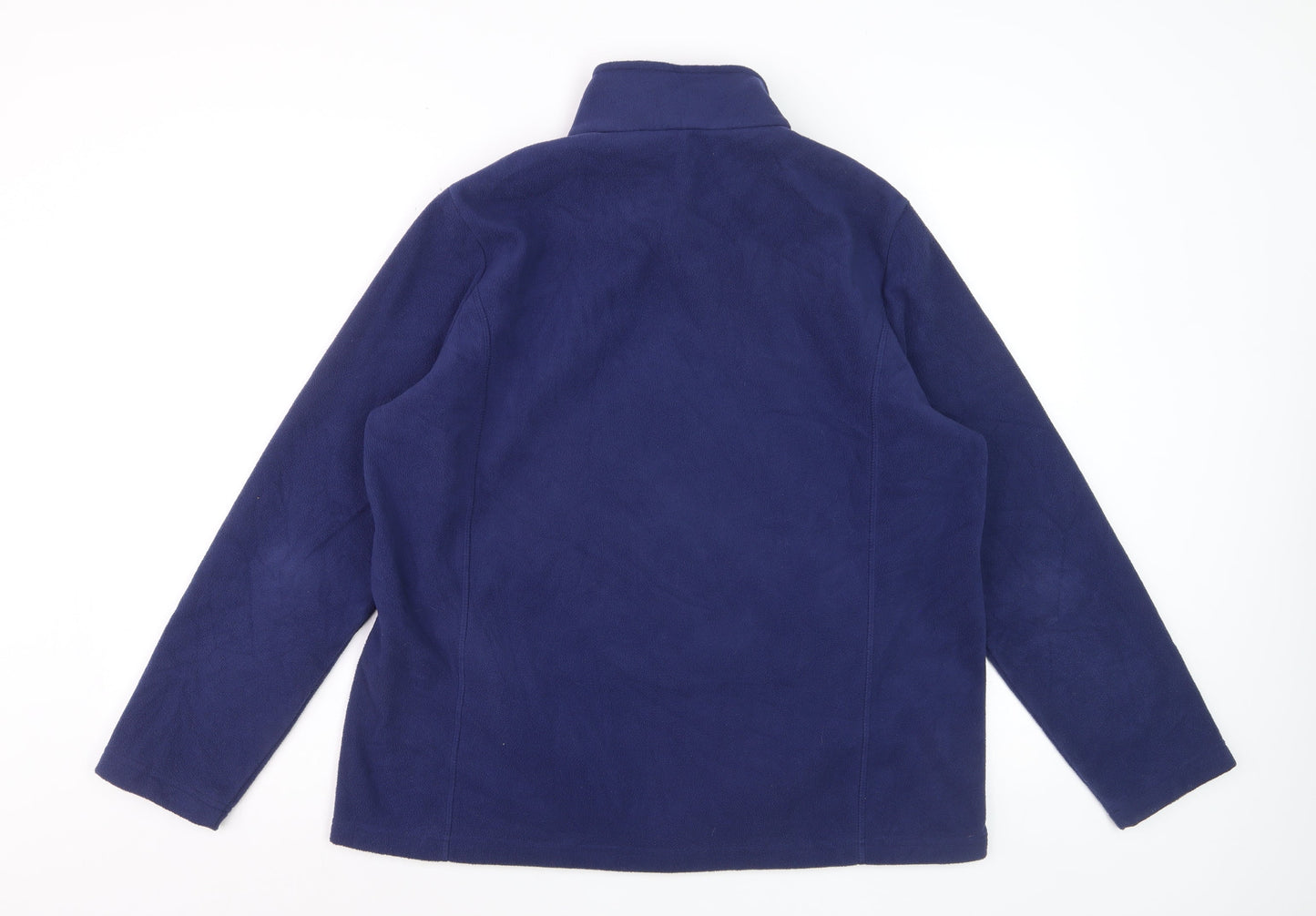 Lands' End Men's Blue Fleece Full Zip Jacket Size L