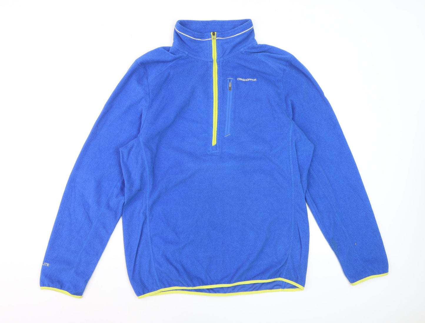 Craghoppers Mens Blue 1/4 Zip Fleece Pullover Sweatshirt M