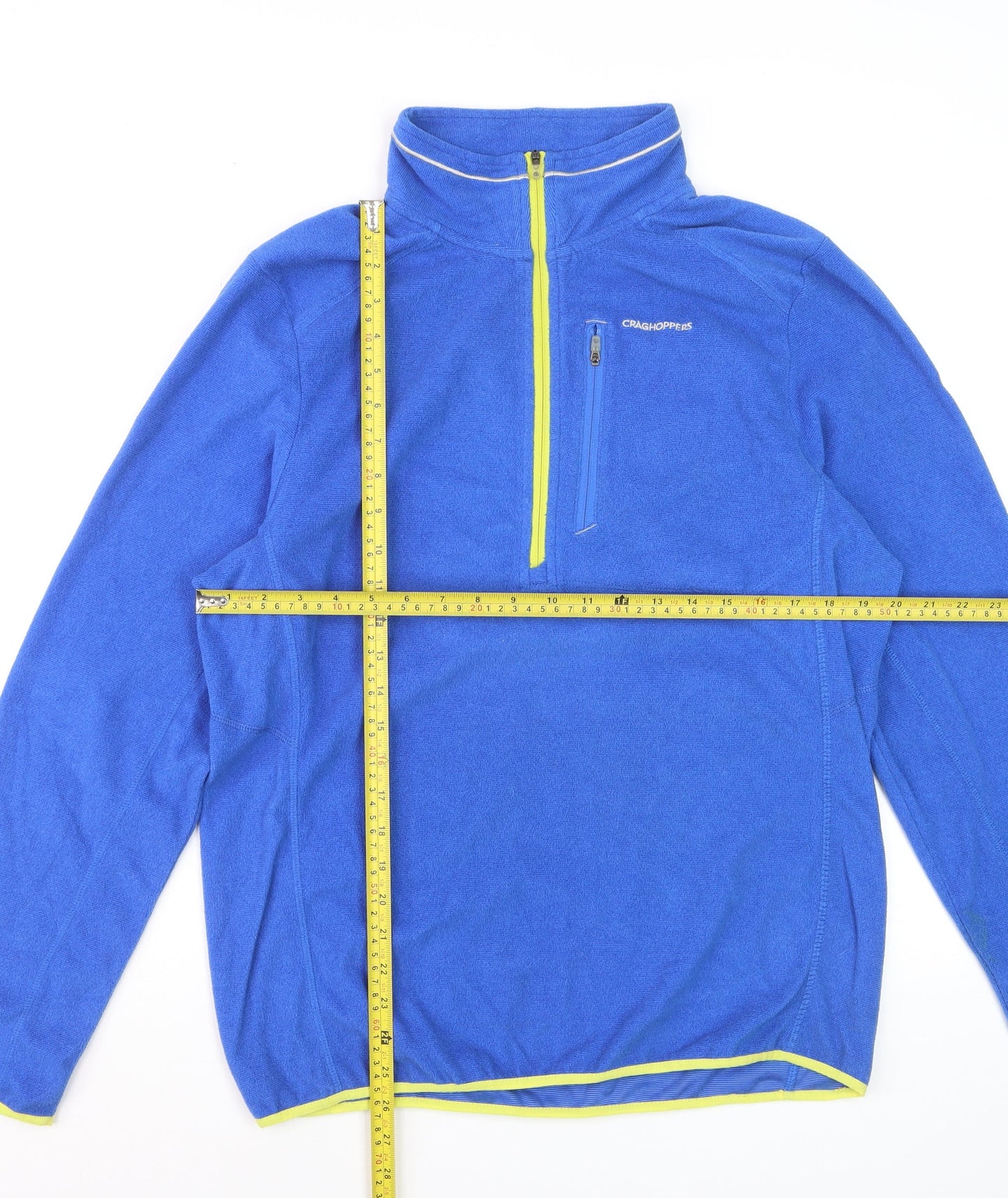Craghoppers Mens Blue 1/4 Zip Fleece Pullover Sweatshirt M