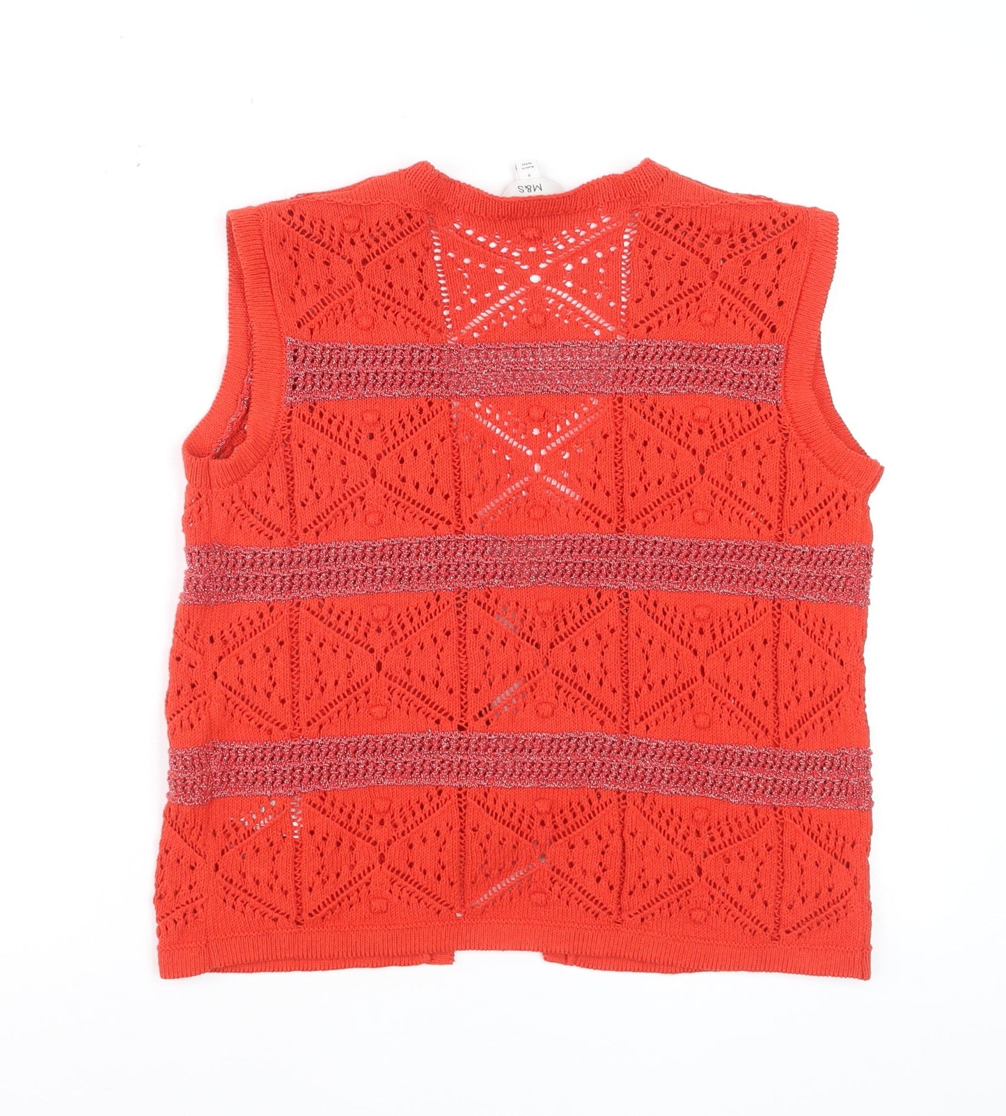 Marks and Spencer Women’s Red Open-Knit Sleeveless Vest S