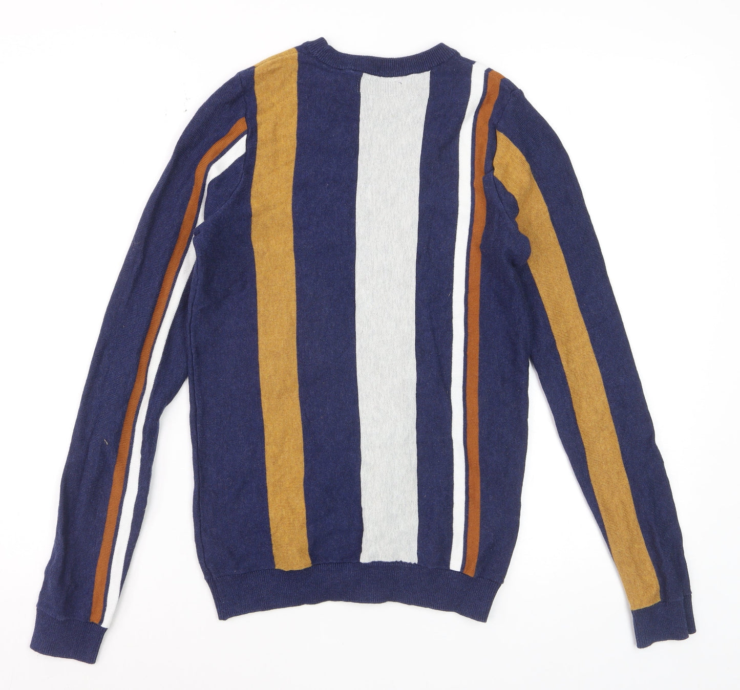 Next Boys Blue Striped Cotton Crew Neck Jumper 12 Years