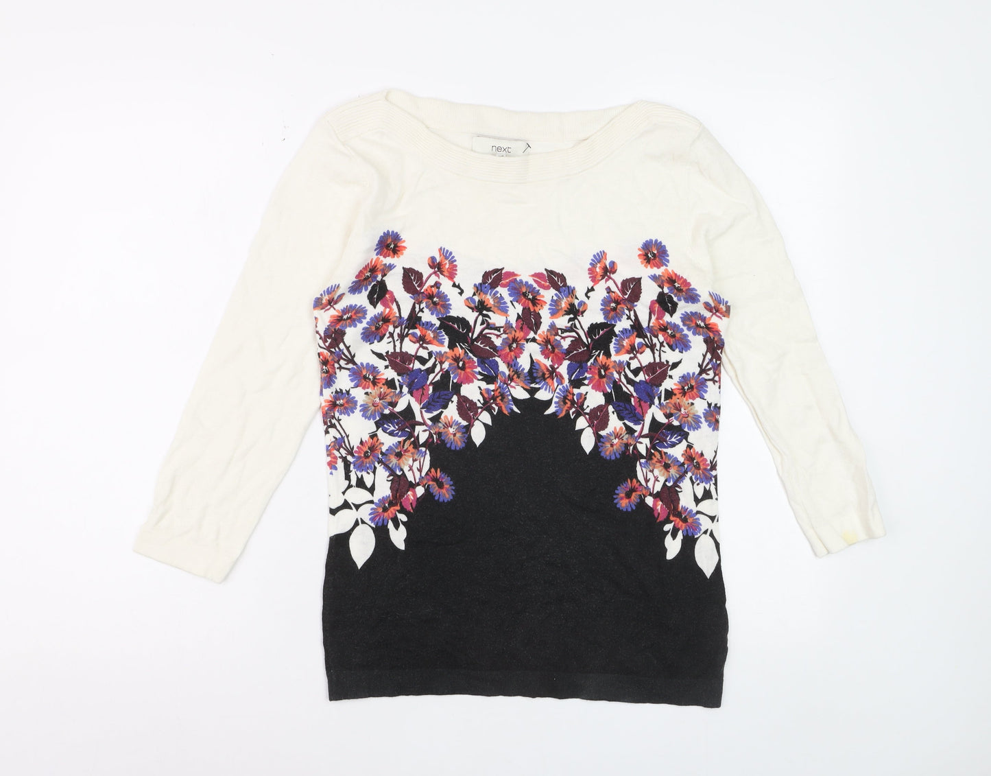 Next Women's Multicoloured Floral Knit Pullover Jumper UK 10