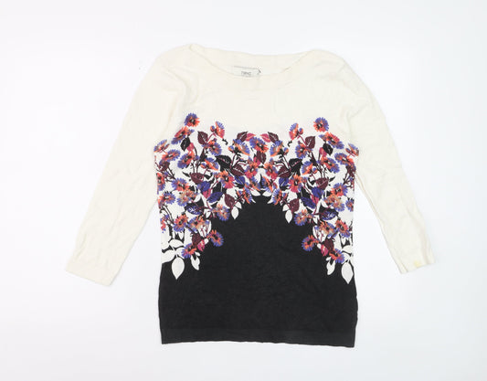 Next Women's Multicoloured Floral Knit Pullover Jumper UK 10