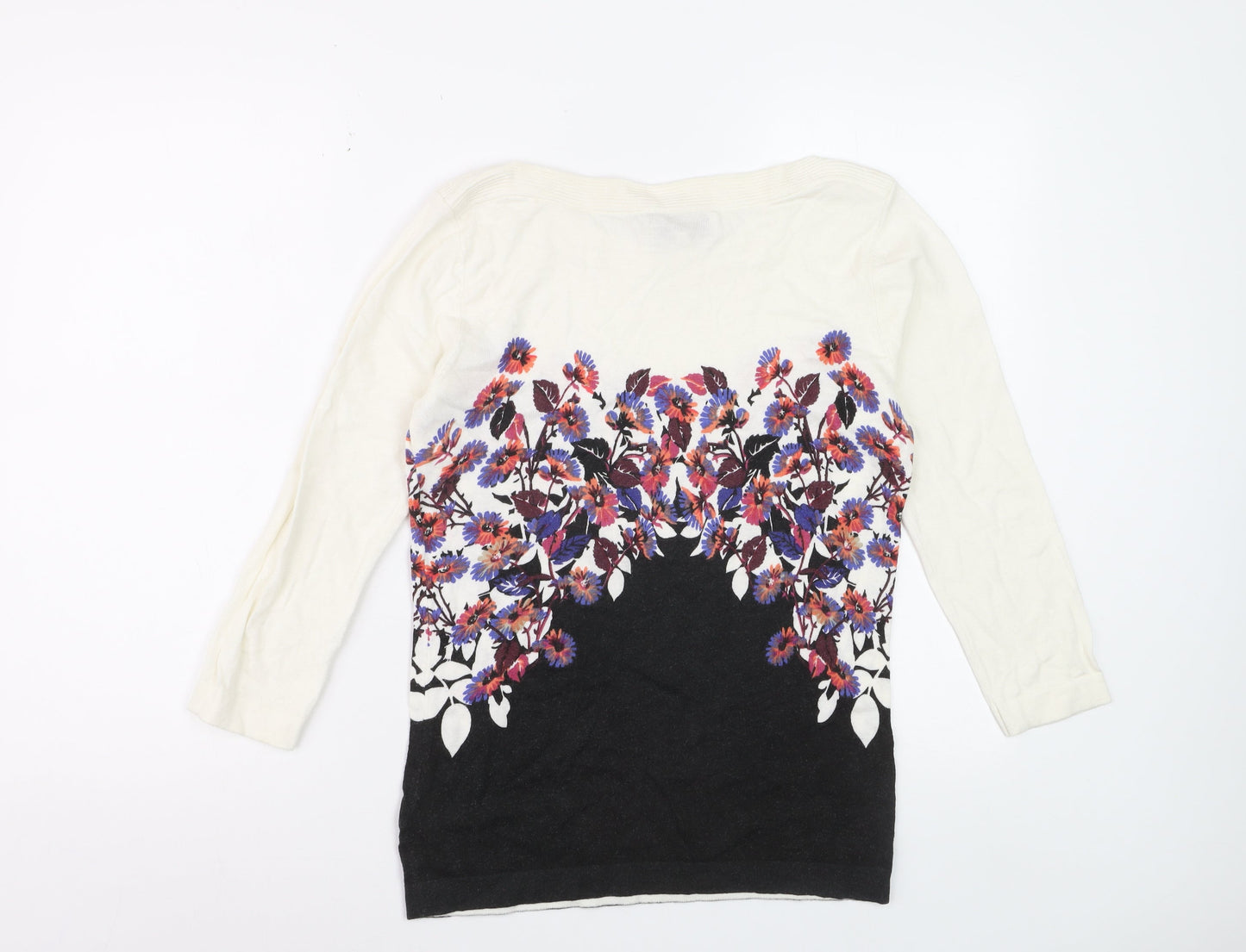 Next Women's Multicoloured Floral Knit Pullover Jumper UK 10