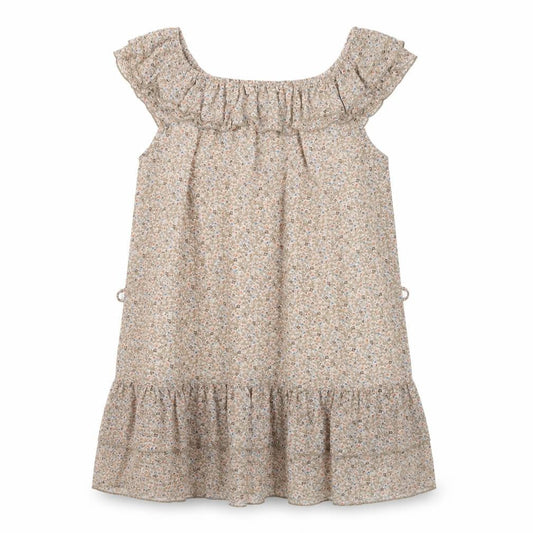 Dorothy Perkins Women’s Beige Floral Ruffle Shift Dress Size 14