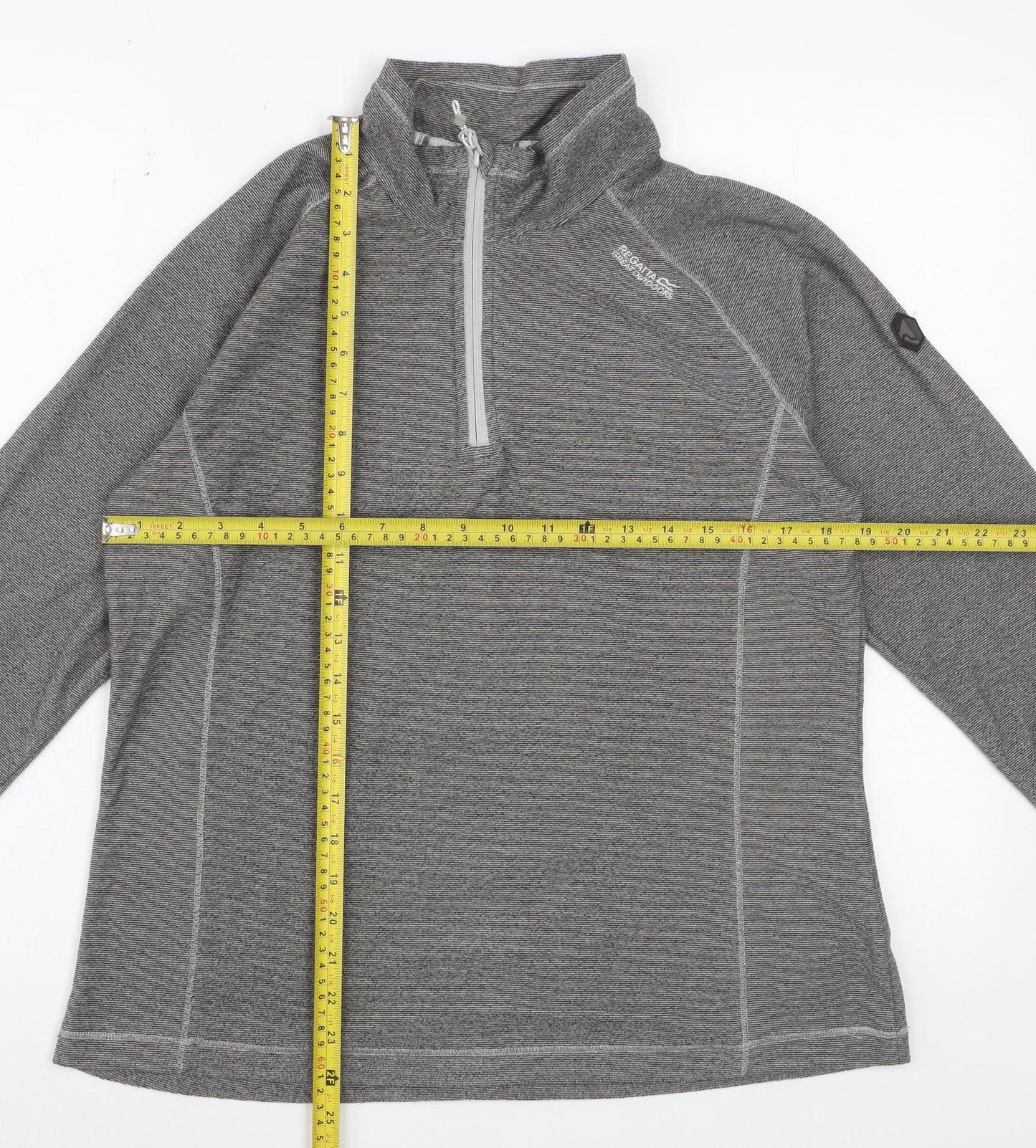 Regatta Great Outdoors Women Grey 1/4 Zip Pullover Sweatshirt UK 14