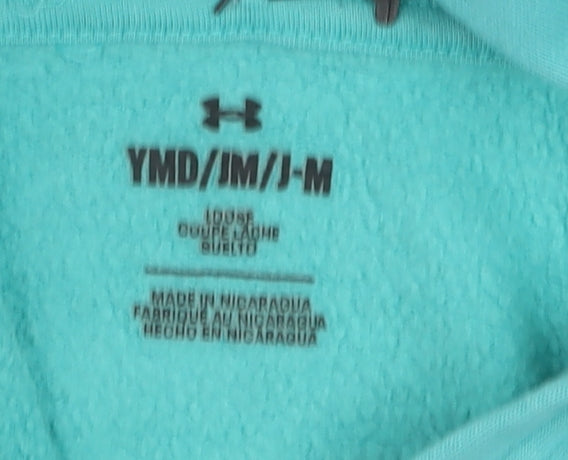Under Armour Boys Blue Pullover Hoodie Medium - Project Rock Bull Logo
