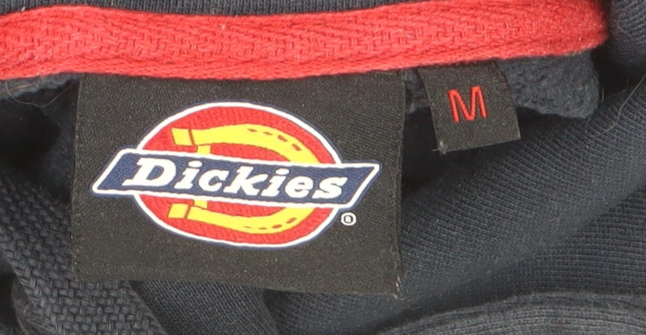 Dickies Mens Blue Pullover Hoodie Medium Logo Graphic Sweatshirt