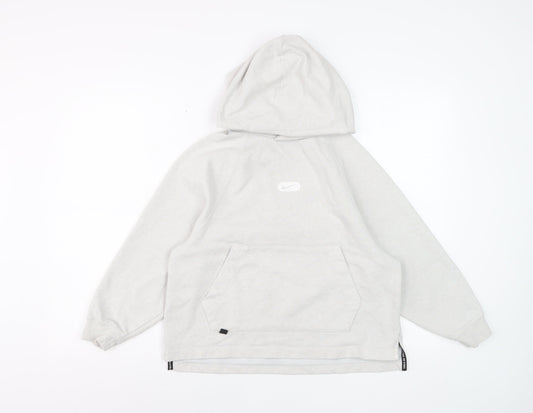 Nike Women’s Grey Dri-FIT Pullover Hoodie Size M Cotton Blend