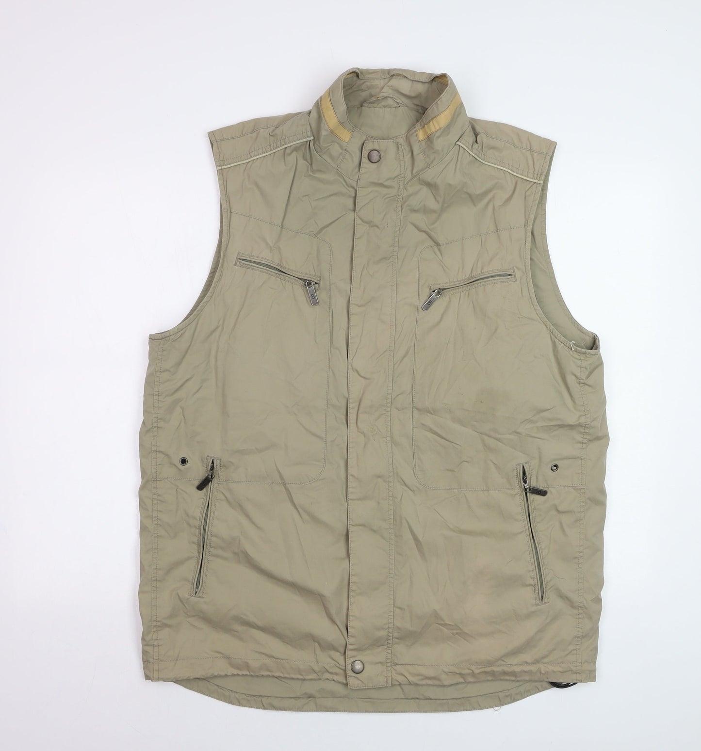 Brook Taverner Men's Beige Cotton Bodywarmer Gilet Size 44