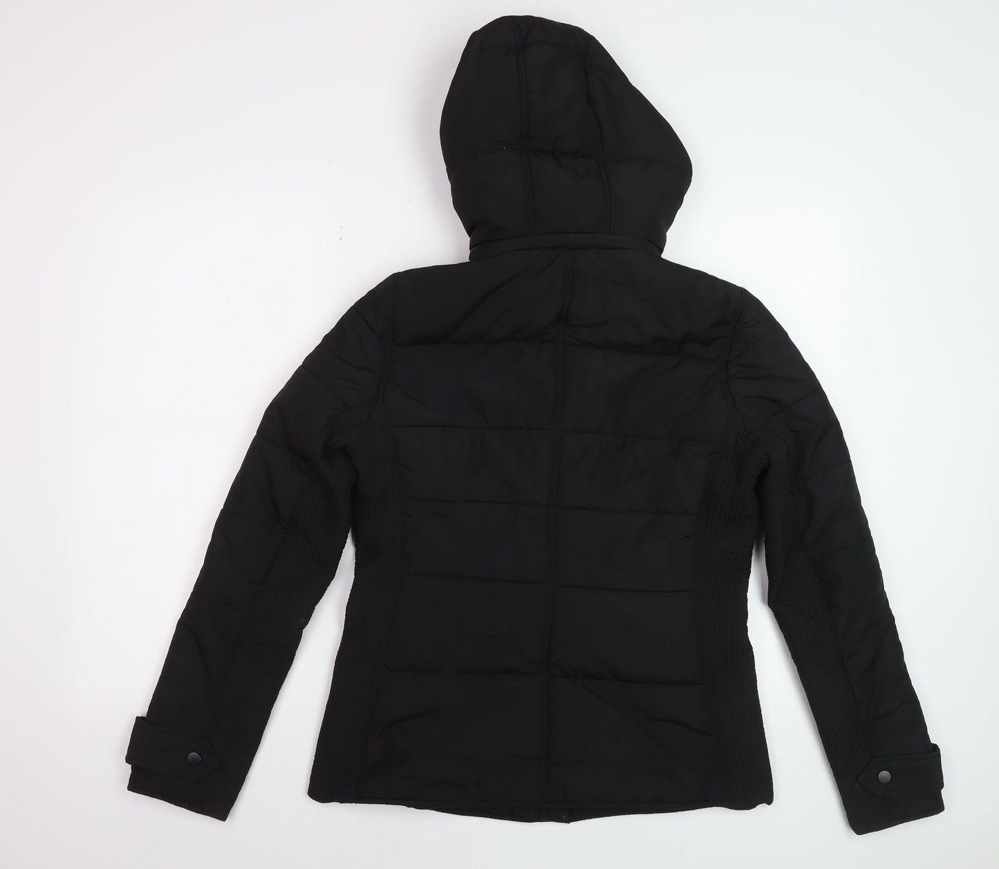 Witchery Women’s Black Puffer Jacket Hooded Size 8