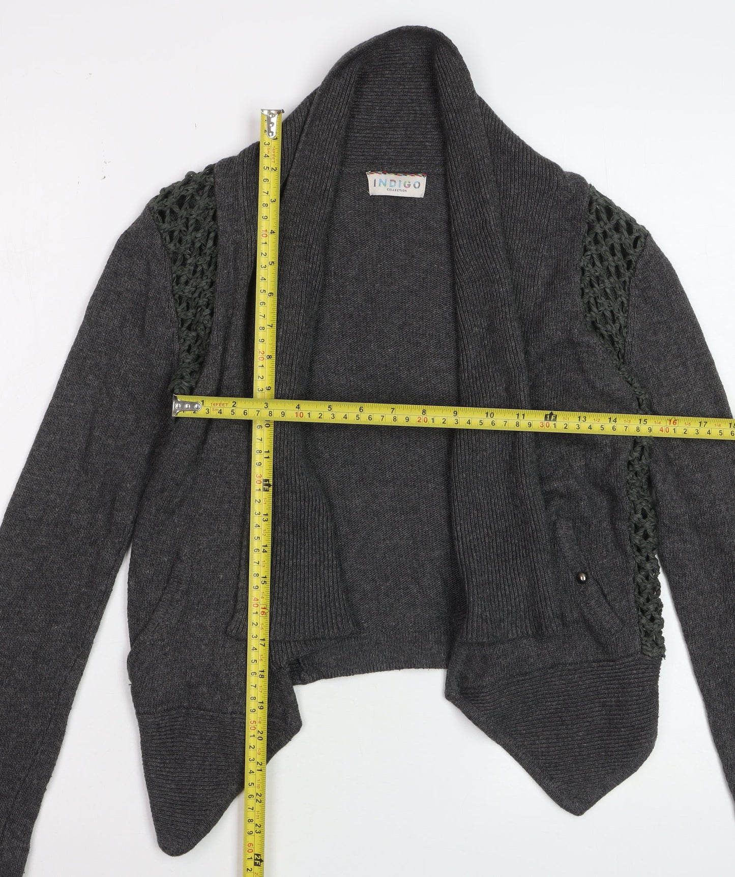 Marks and Spencer Women’s Grey Open Knit Cardigan Size 8