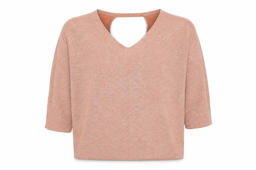 Marks & Spencer Women’s Brown V-Neck 3/4 Sleeve Relaxed Knit Jumper Size 20