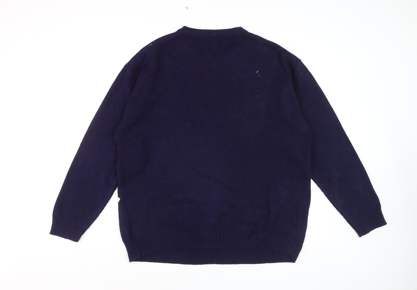 West Bromwich Albion Men's Blue XL Christmas Reindeer Jumper