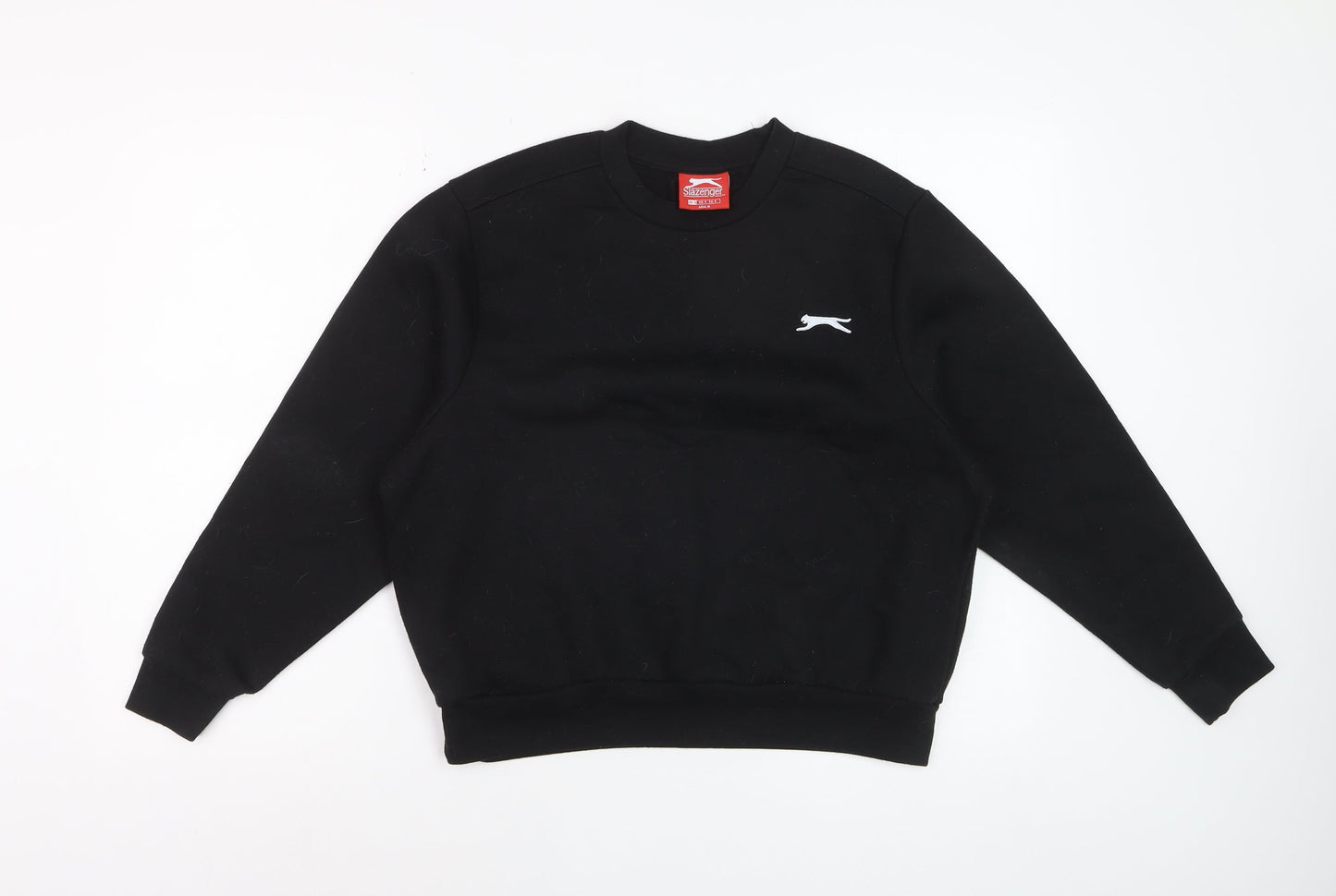 Slazenger Women Black Small Crew Neck Pullover Sweatshirt