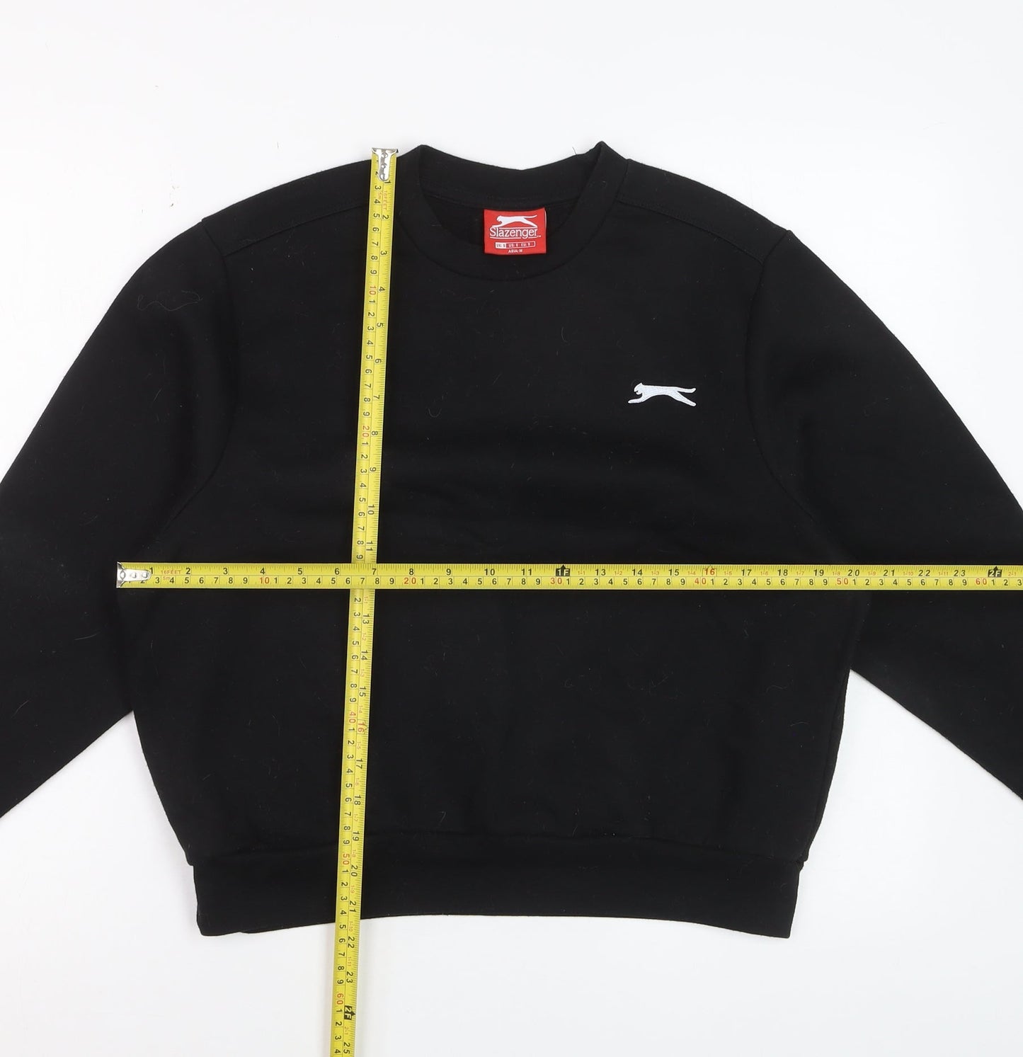 Slazenger Women Black Small Crew Neck Pullover Sweatshirt