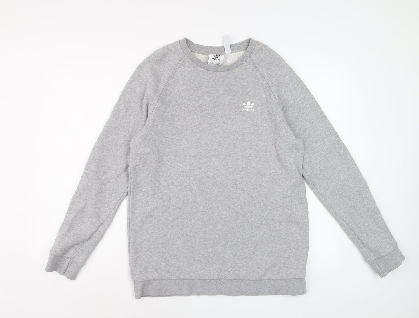 Adidas Men's Grey Crew Neck Pullover Sweatshirt Size M