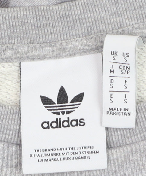 Adidas Men's Grey Crew Neck Pullover Sweatshirt Size M