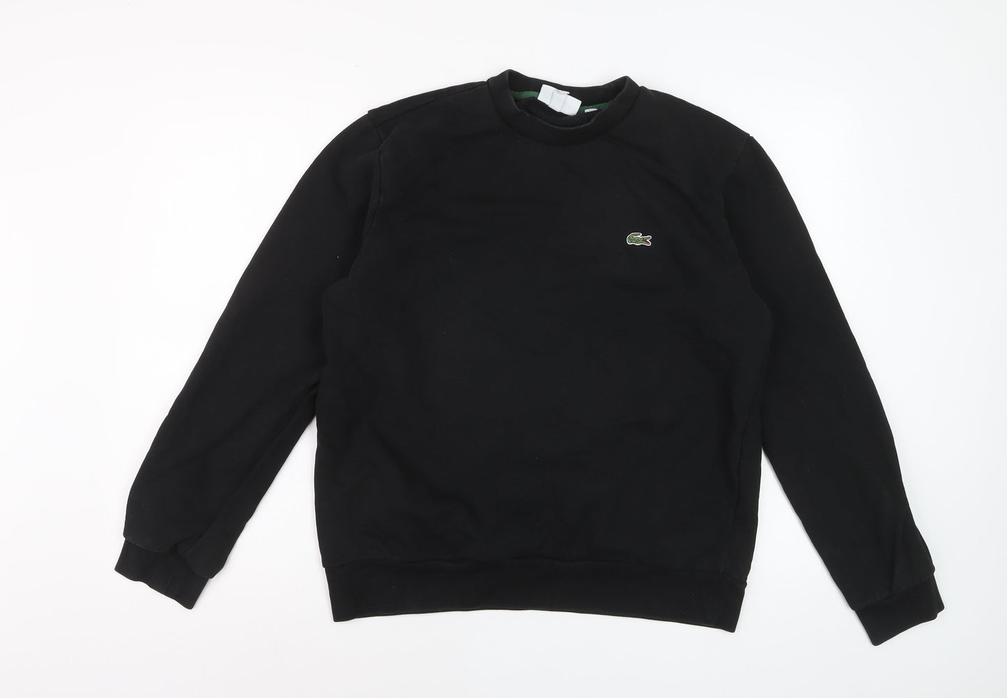 Lacoste Men’s Black Classic Fit Crew Neck Sweatshirt Size L