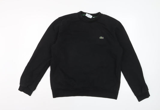 Lacoste Men’s Black Classic Fit Crew Neck Sweatshirt Size L