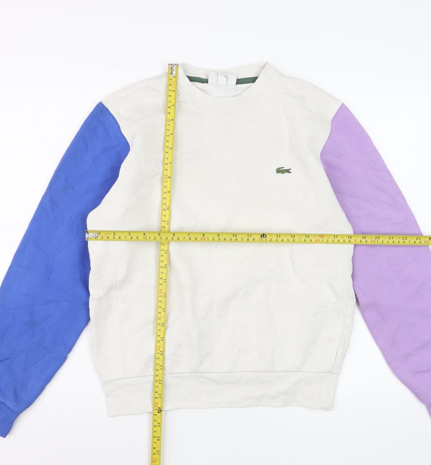 Lacoste Men's Multicoloured Classic Fit Crew Neck Sweatshirt Size S