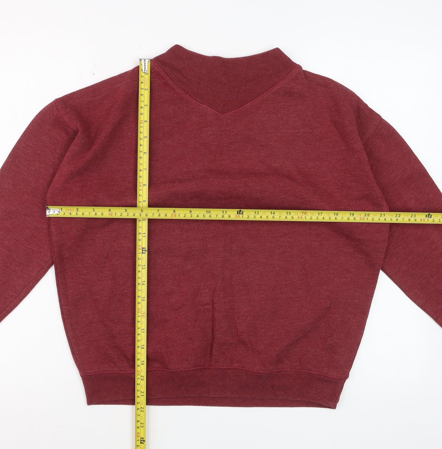 Jack Wills Women's Red V-Neck Pullover Sweatshirt Size 8