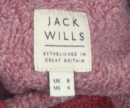 Jack Wills Women's Red V-Neck Pullover Sweatshirt Size 8