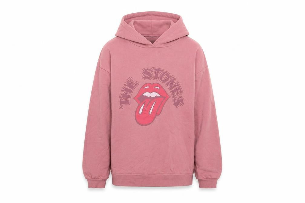 The Rolling Stones Girls Pink Pullover Hoodie 13-14 Years Graphic Print