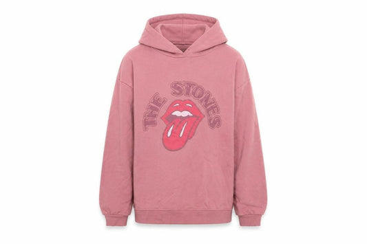 The Rolling Stones Girls Pink Pullover Hoodie 13-14 Years Graphic Print