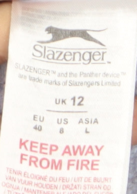 Slazenger Womens White Crew Neck Pullover Sweatshirt UK 12
