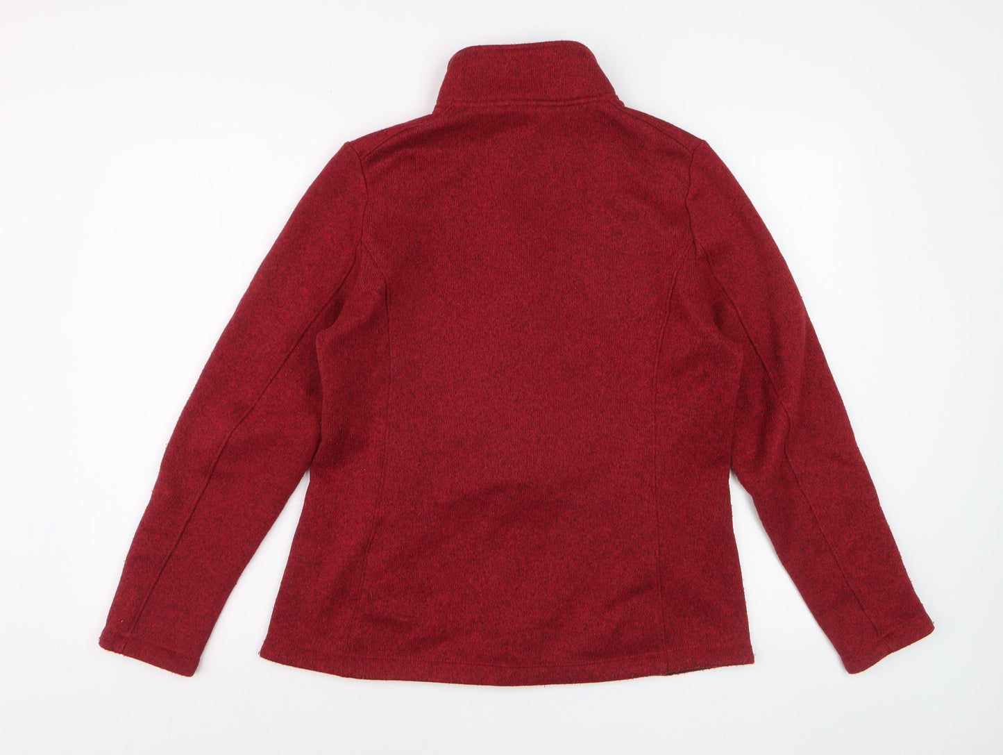 Rohan Women Red Full Zip Fleece Jacket Size M Outdoor Travel Wear