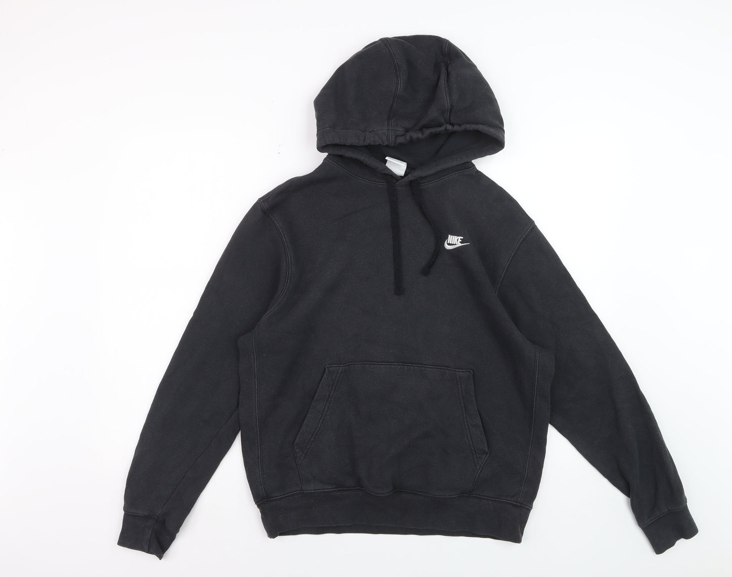 Nike Men's Black Pullover Hoodie M Regular Fit Fleece Sweatshirt