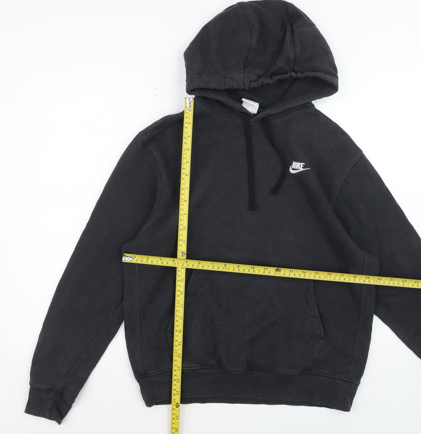 Nike Men's Black Pullover Hoodie M Regular Fit Fleece Sweatshirt