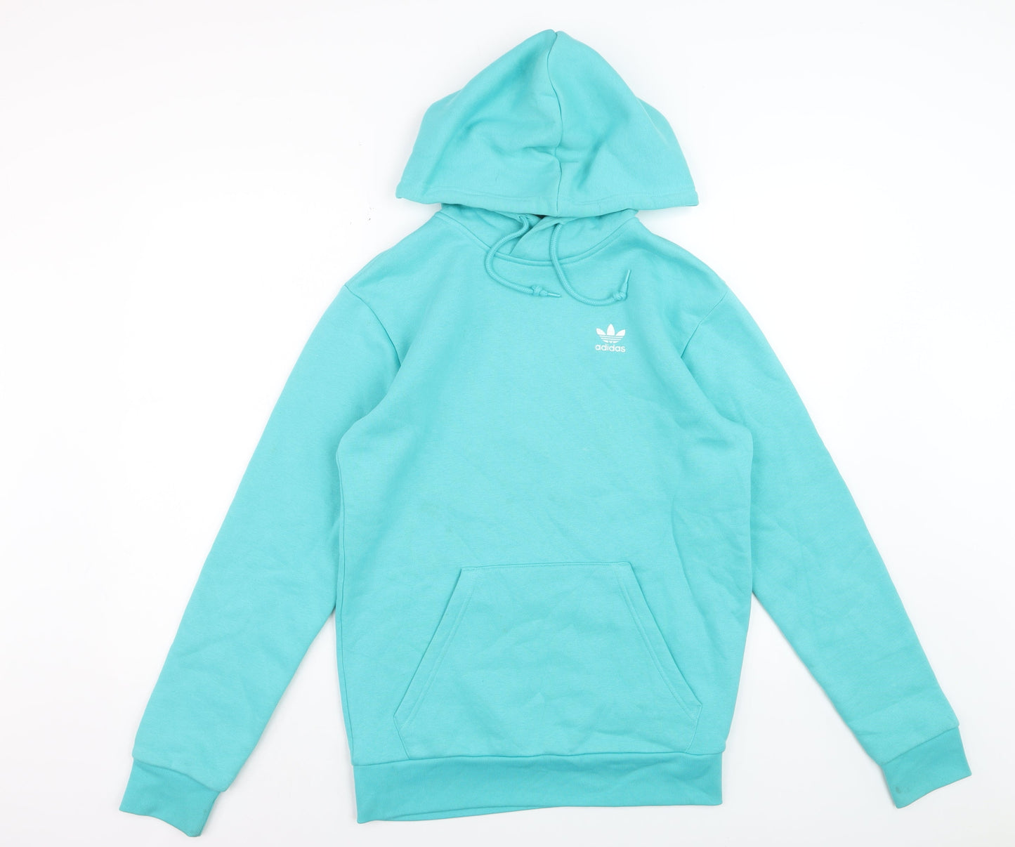 Adidas Womens XS Blue Pullover Hoodie Cotton Blend Casual