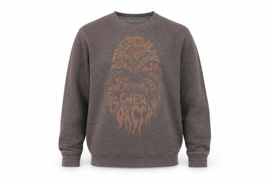 Star Wars Men's Brown Chewbacca Crew Neck Sweatshirt Size L