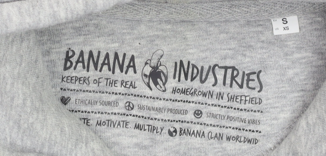 Banana Industries Mens Grey XS Pullover Hoodie Outdoor Graphic