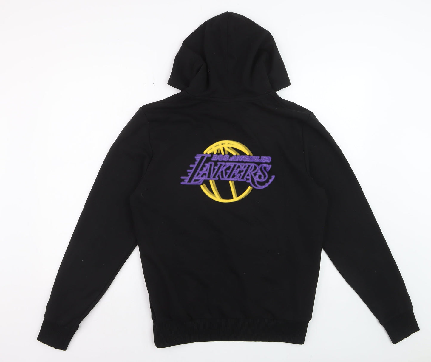 New Era Men's Black Pullover Hoodie S Los Angeles Lakers Embroidered Logo